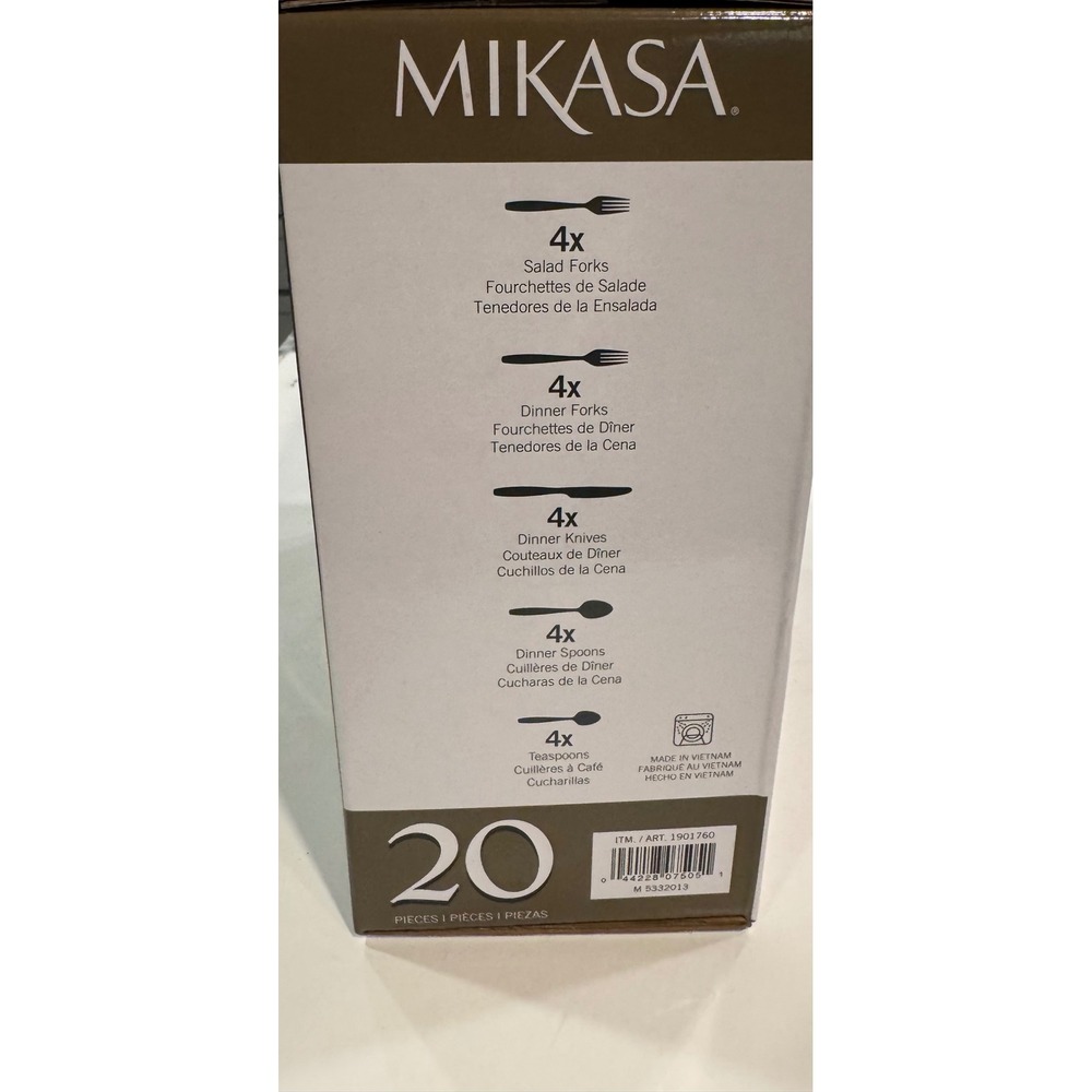 Mikasa Virtuoso 20 Piece Flatware Set 18/10 Stainless Steel Service for 4 New - Picture 4 of 8